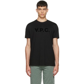 아페쎄 A.P.C. Black Cotton T-Shirt 222252M213078