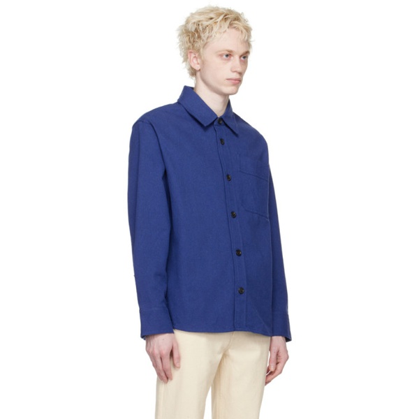  아페쎄 A.P.C. Blue Basile Shirt 231252M192038