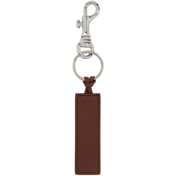  아페쎄 A.P.C. Brown Logo Keychain 231252M148007