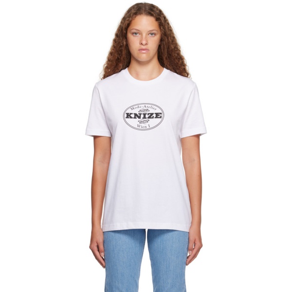  아페쎄 A.P.C. White Knize T-Shirt 232252F110011