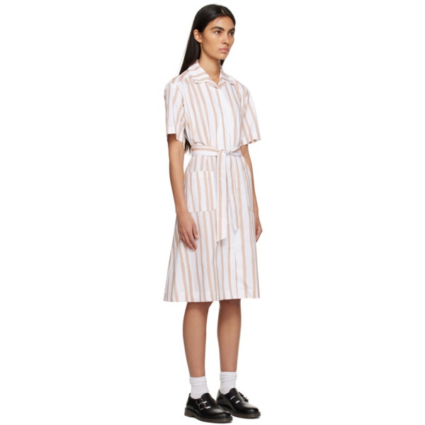  아페쎄 A.P.C. Brown & White Rosita Midi Dress 231252F054010