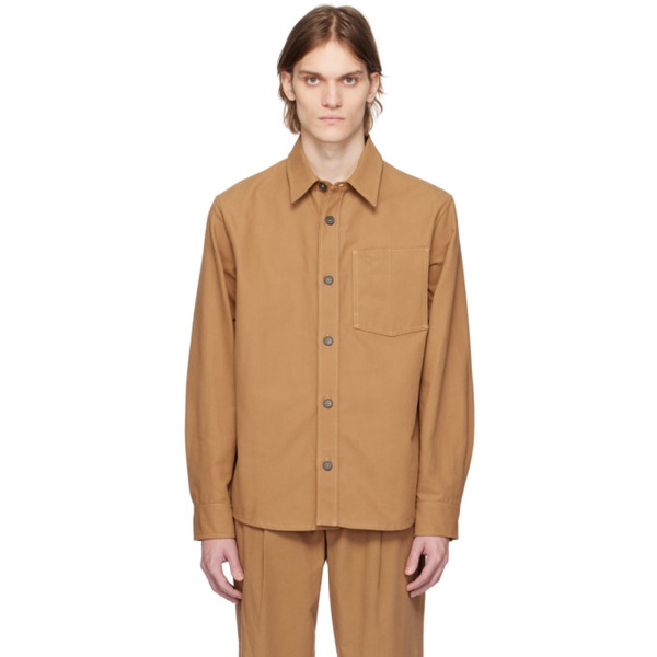  아페쎄 A.P.C. Tan Theodore Shirt 231252M192034