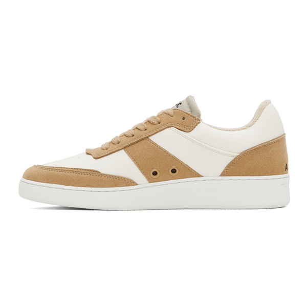  아페쎄 A.P.C. White & Beige Plain Sneakers 231252M237009