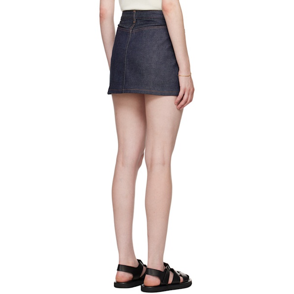  아페쎄 A.P.C. Indigo Five-Pocket Denim Miniskirt 242252F090000