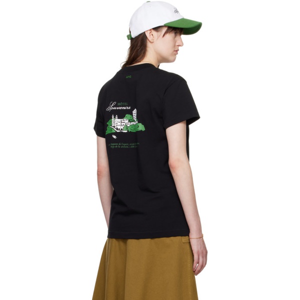  아페쎄 A.P.C. Black JJJJound 에디트 Edition Hoetel Souvenirs T-Shirt 242252F110001