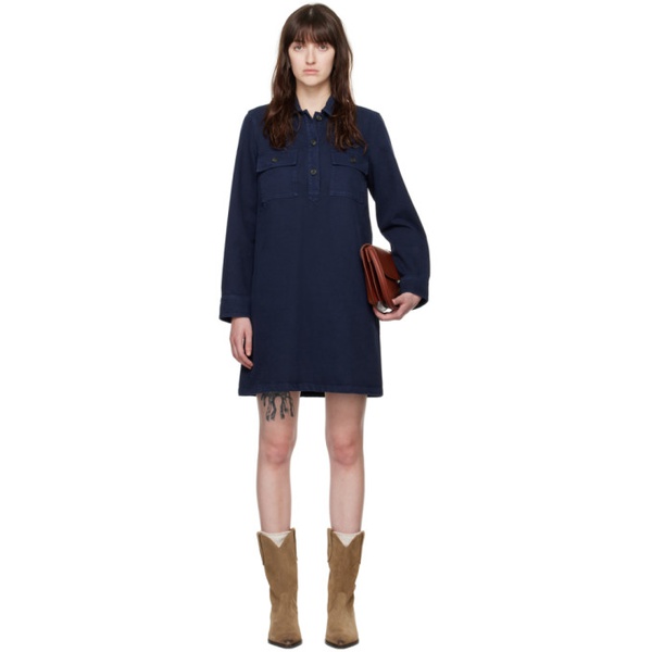  아페쎄 A.P.C. Navy Mia Denim Minidress 242252F054002