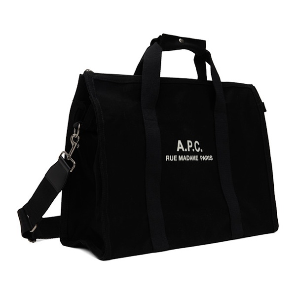  아페쎄 A.P.C. Black Recuperation Gym Weekender Bag 242252M169001