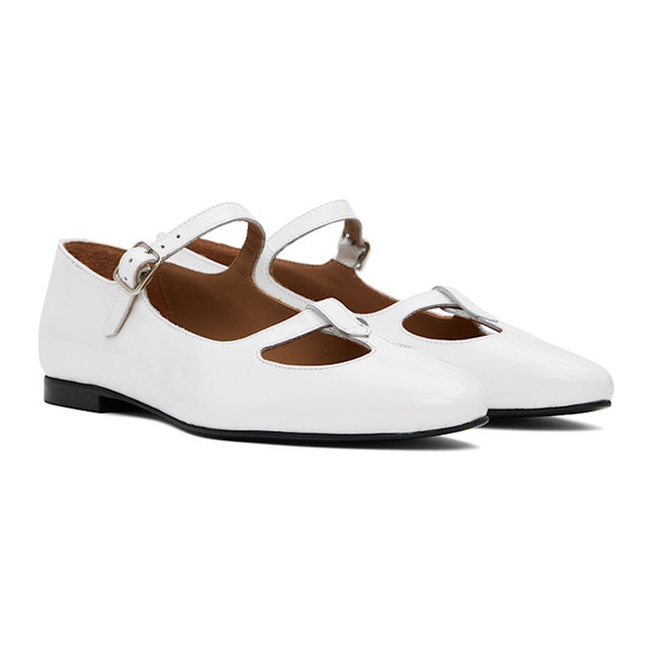  아페쎄 A.P.C. White Katie Holmes 에디트 Edition Katie Ballerina Flats 242252F118005