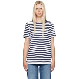 아페쎄 A.P.C. Navy & White Striped T-Shirt 242252F110018