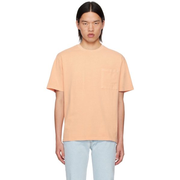  아페쎄 A.P.C. Orange Boxy Tab T-Shirt 242252M213013
