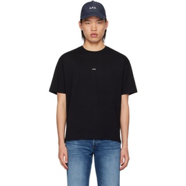 아페쎄 A.P.C. Black Boxy Printed Micro Logo T-Shirt 242252M213021