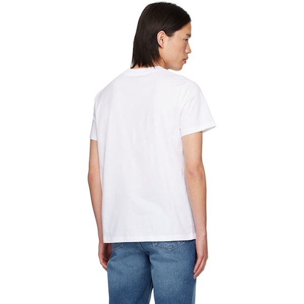  아페쎄 A.P.C. White Printed Logo T-Shirt 242252M213008