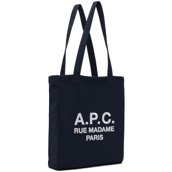  아페쎄 A.P.C. Navy Lou Rue Madame Shopping Tote 242252M172003