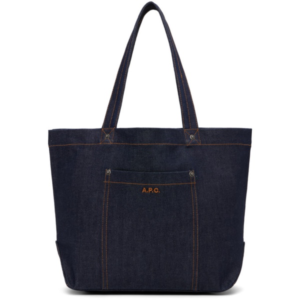  아페쎄 A.P.C. Navy Thais Tote 242252M172009