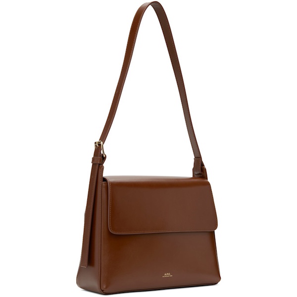  아페쎄 A.P.C. Brown Virginie Flap Bag 242252F048013