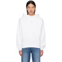 아페쎄 A.P.C. White Boxy Printed Micro Logo Hoodie 242252M202011