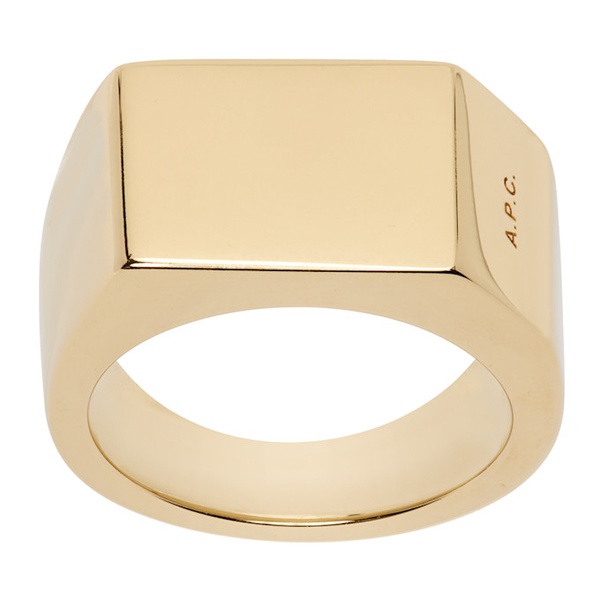  아페쎄 A.P.C. Gold Minimal Ring 242252M147003