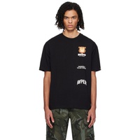 에이프 AAPE by A Bathing Ape Black Printed T-Shirt 241547M213056