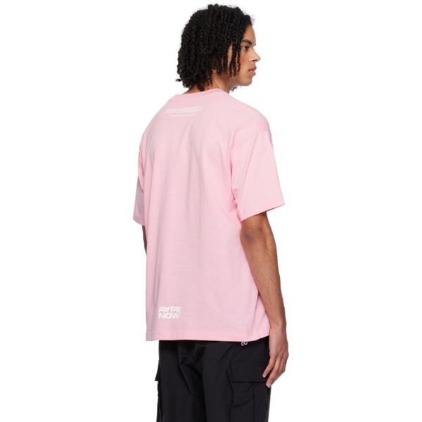  에이프 AAPE by A Bathing Ape Pink Patch T-Shirt 241547M213089