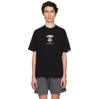 에이프 AAPE by A Bathing Ape Black Hologram T-Shirt 232547M213038