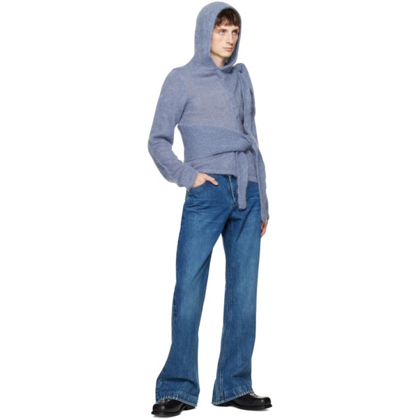  AARON ESH Blue Puddle Jeans 232678M186001
