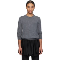 AARON ESH Gray Ruched Sweater 241678M201001