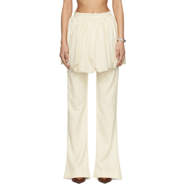  AARON ESH SSENSE Exclusive Beige Layered Trousers 242678F087001