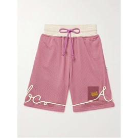 ABC. 123. Straight-Leg Logo-Appliqued Open-Knit Jersey Shorts 1647597292328350
