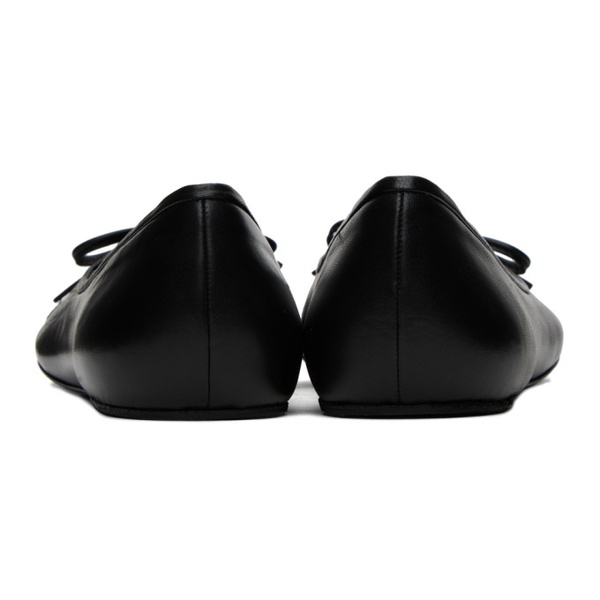  ABRA SSENSE Exclusive Black Leather Ballerina Flats 241526M231000