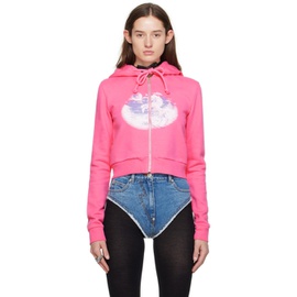 ABRA Pink Zip Hoodie 241526F097001