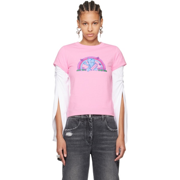  ABRA Pink Happy Devil T-Shirt 242526F110003