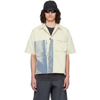 어콜드월 A-COLD-WALL* 오프화이트 Off-White & Indigo Printed Shirt 241908M192003