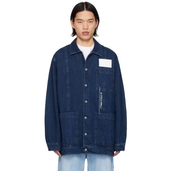  어콜드월 A-COLD-WALL* Navy Button Denim Jacket 241908M177001