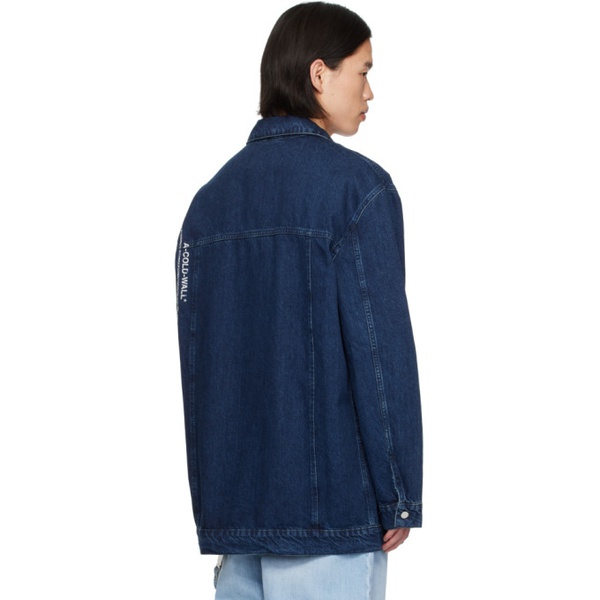  어콜드월 A-COLD-WALL* Navy Button Denim Jacket 241908M177001