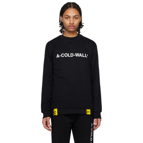  어콜드월 A-COLD-WALL* Black Bonded Sweatshirt 231891M204003