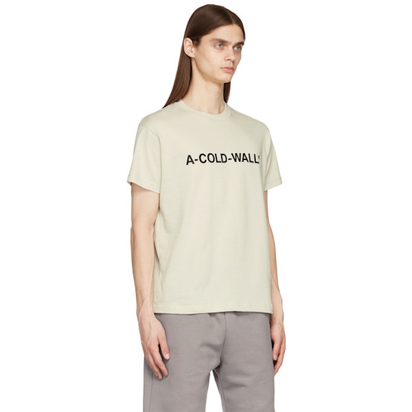  어콜드월 A-COLD-WALL* Beige Essential Logo T-Shirt 221891M213005