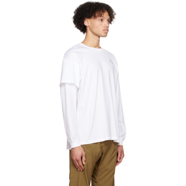  아크로님 ACRONYM White Layered Long Sleeve T-Shirt 222368M213048