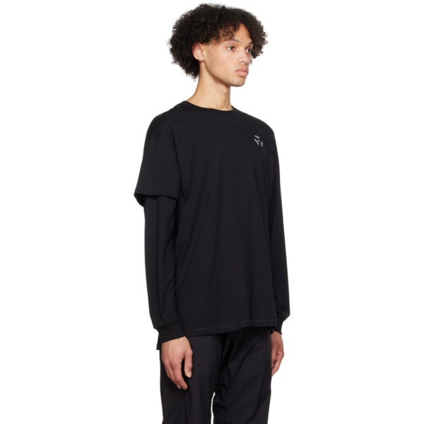  아크로님 ACRONYM Black Layered Long Sleeve T-Shirt 222368M213046