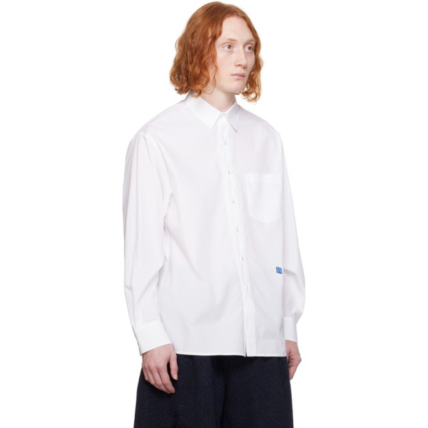  아더에러 ADER error White Significant Button Long Sleeve Shirt 241039M192004
