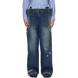 아더에러 ADER error Blue Layered Jeans 232039M186002