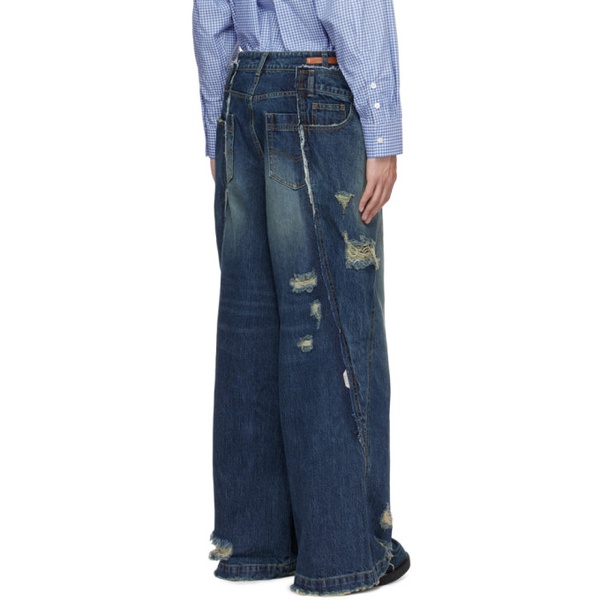  아더에러 ADER error Blue Layered Jeans 232039M186002