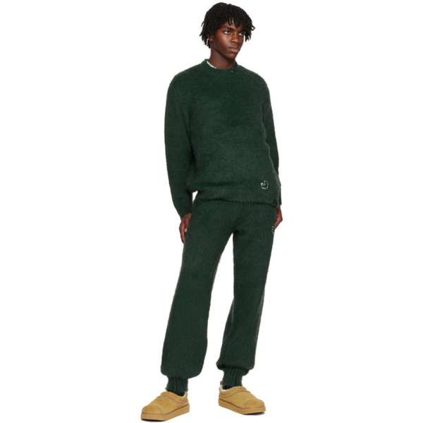  아더에러 ADER error Green Embroidered Sweatpants 232039M190007