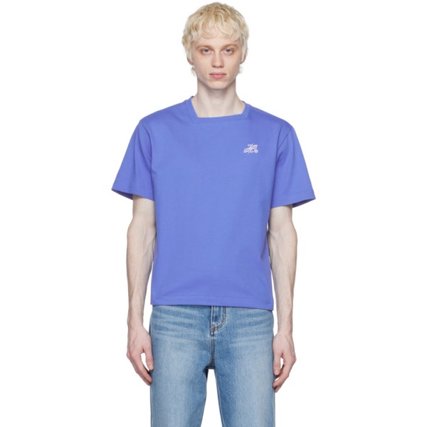  아더에러 ADER error Blue Dancy T-Shirt 231039M213002