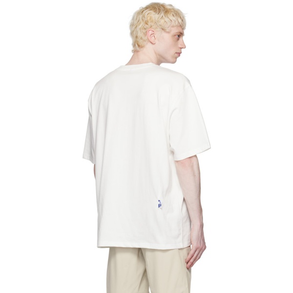  아더에러 ADER error White Embroidered T-Shirt 231039M213028