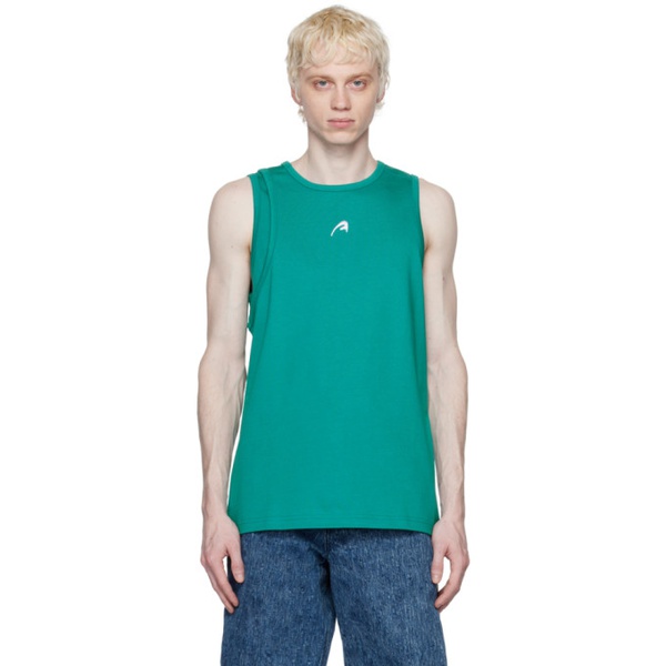  아더에러 ADER error Green Layered Tank Top 231039M214001