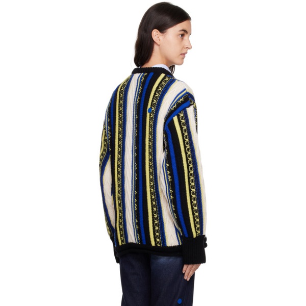  아더에러 ADER error Blue & Yellow Buttoned Sweater 222039F096011