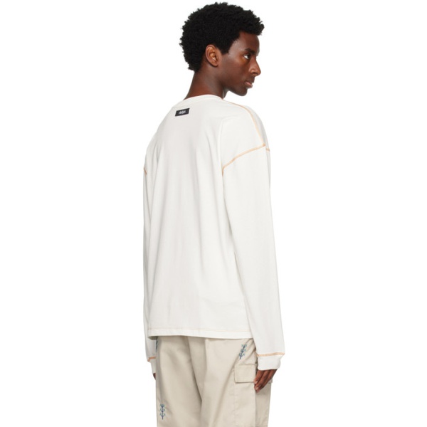 ADISH 오프화이트 Off-White Contrast Long Sleeve T-Shirt 232484M213012