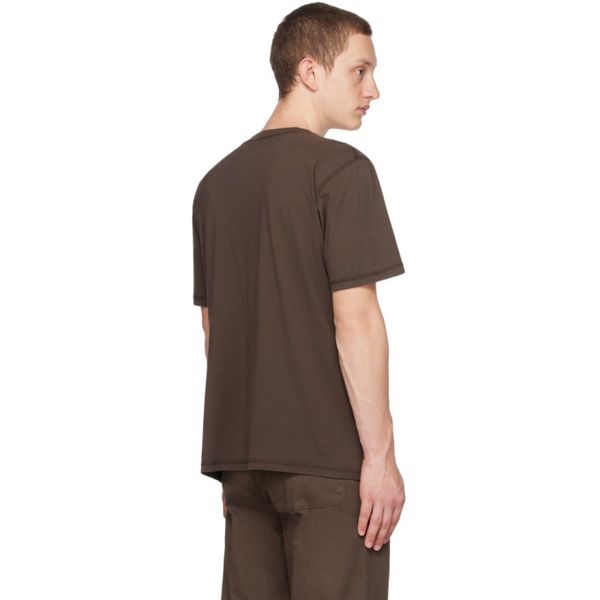  AFFXWRKS Brown Garment-Dyed T-Shirt 232108M213025