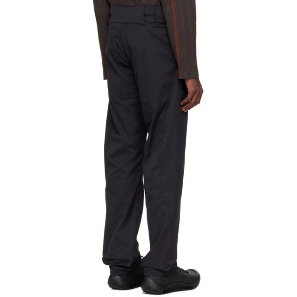  AFFXWRKS Black Curved Trousers 241108M191008