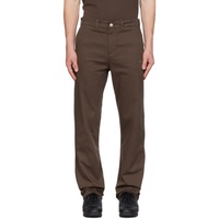 AFFXWRKS Brown Straight-Leg Trousers 232108M191001